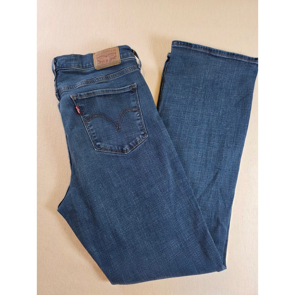 Levis Classic Bootcut Jeans Womens 10 Blue Mid Rise Stretch Denim 30x30 Western